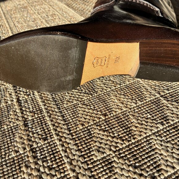 Botticelli 80s Dark Brown Leather Knee-High Boots Size 6.5 - Picture 12 of 16